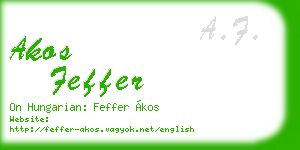 akos feffer business card